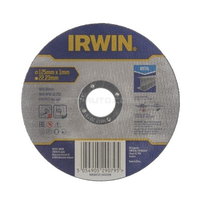 Диск обрізний Irwin Pro діаметр 125 мм. Товщина 1мм. Для металу. IRWIN IW8082133