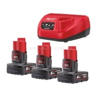 Енергокомплект M12 NRGO1-643 (ЗУ С12+2акк.Х6Ач B6+1акк.Х4АчB4) MILWAUKEE 4932492932 Енергокомплект M12 NRGO1-643 (ЗУ С12+2акк.Х6Ач B6+1акк.Х4АчB4) MILWAUKEE 4932492932