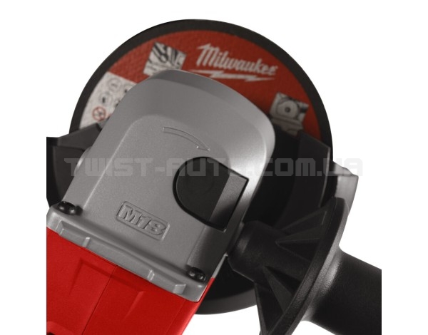 Кутова шліфувальна машина акумуляторна MILWAUKEE, M18 BLSAG125X-402X, діаметр 125 мм (+ заряд.пристрій, 2 акум., HD кейс)