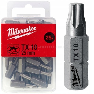 Біта SHOCKWAVE MILWAUKEE, TX10, 25мм, (25шт) MILWAUKEE ACC 4932399594