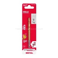 Свердло по металу RedHEX HSS-G TiN MILWAUKEE, діаметр 5,5 мм MILWAUKEE ACC 48894764 Свердло по металу RedHEX HSS-G TiN MILWAUKEE, діаметр 5,5 мм MILWAUKEE ACC 48894764