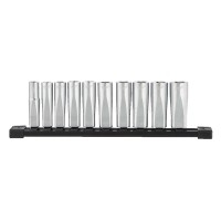 Набір метричних головок 3/8", 10 шт. на рейці (10 19 мм) Milwaukee 4932492509 MILWAUKEE ACC 4932492509