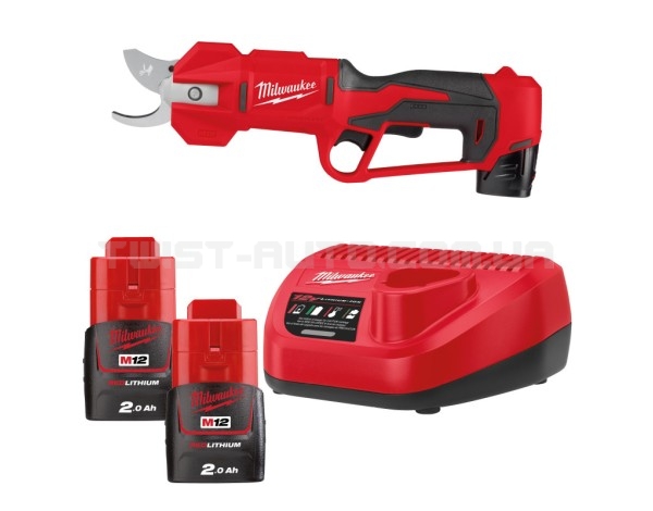 Ножиці-секатори акумуляторні M12 BLPRS-202 (ЗУ+2акк.Х2Ач) MILWAUKEE 4933480115 Ножиці-секатори акумуляторні M12 BLPRS-202 (ЗУ+2акк.Х2Ач) MILWAUKEE 4933480115