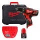 Дриль-шурупокрут MILWAUKEE M12 BDD-201C крутящий момент 30 Нм 4933479439 (+ заряд.пристрій, 1 акум., HD кейс)