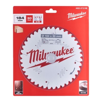 Диск пиляльний PFTE THIN KERF MILWAUKEE, O184х30х2,1мм, 48 зуб. MILWAUKEE ACC 4932471298