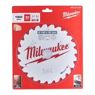 Диск пиляльний PFTE THIN KERF MILWAUKEE, діаметр 190х30х1,6мм, 16 зуб. MILWAUKEE ACC 4932471300