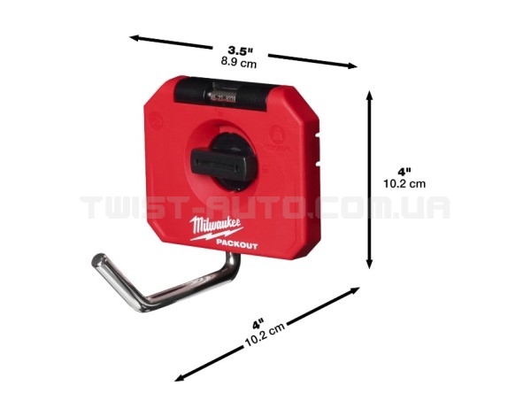 Тримач MILWAUKEE PACKOUT SMALL SINGLE STRAIGHT HOOK