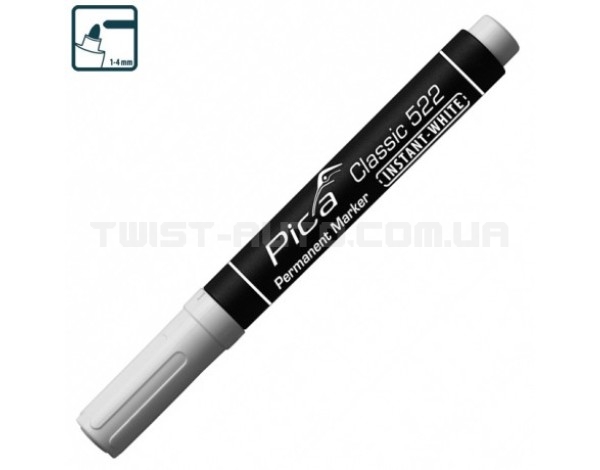 Перманентний маркер Pica Classic 522/52 INSTANT-WHITE, білий