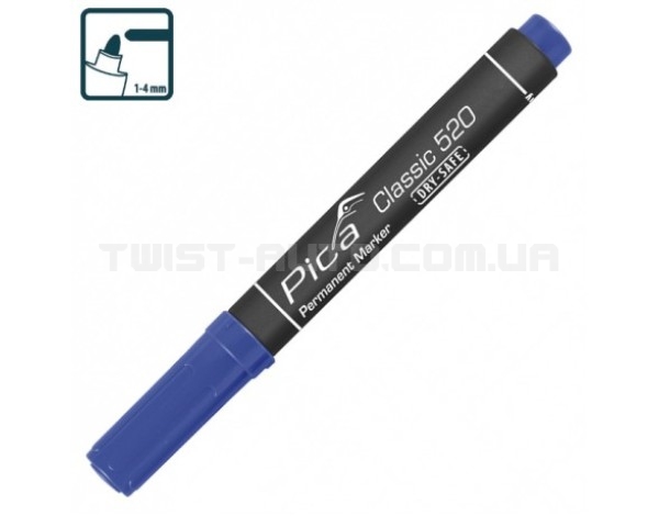 Маркер перманентний Pica Classic 520/41 Permanent Marker bullet tip, синій