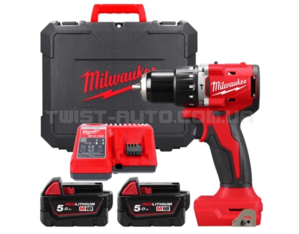 Дрель-шуруповёрт аккумуляторная бесщёточная ударная MILWAUKEE M18 BLPDRC-502C (60Нм) (ЗУ+2Х5Ач+кейс) MILWAUKEE 4933492826