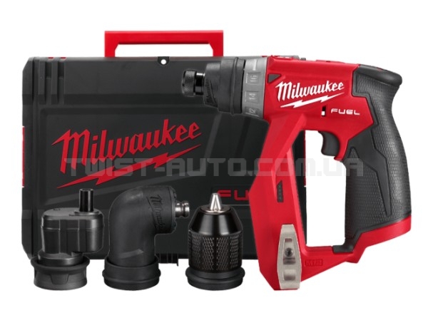 Дриль-шурупокрут акумуляторний MILWAUKEE, M12 FDDXKIT-0X, 34Нм (4 насадки FIXTEC, HD кейс)