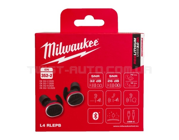 Навушники для захисту слуху MILWAUKEE REDLITHIUM L4 RLEPB-301 USB Bluetooth