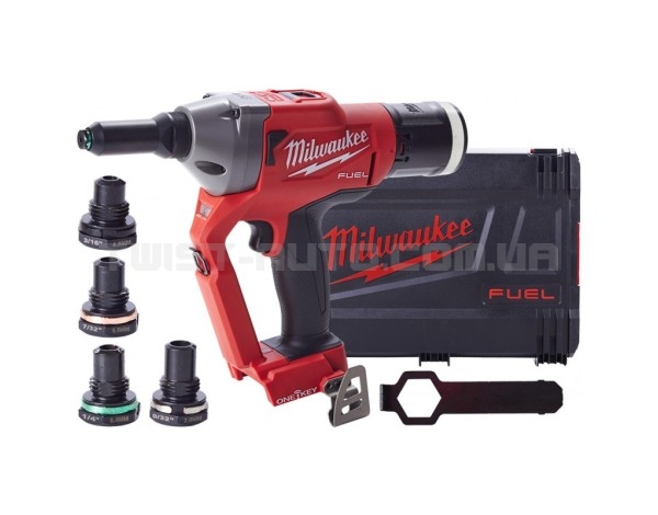 Заклепочник акумуляторний MILWAUKEE M18 ONEFPRT-0X, діаметр закл. 4,8-7,0мм (HD кейс)