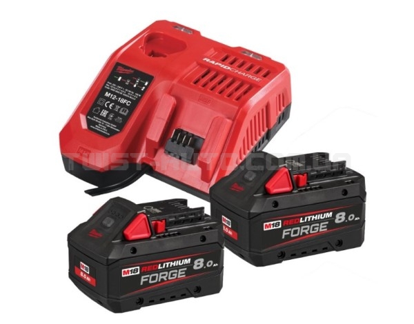 Энергокомплект M18 FORGENRG-802 (ЗУ M12-18FC+2акк.Х8Ач HВ8) MILWAUKEE 4933498612