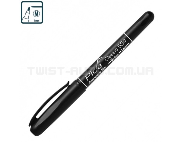 Маркер перманентний Pica Classic 534/40 Permanent Pen Medium, тонкий червоний