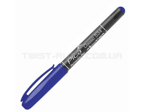 Маркер перманентний Pica Classic 534/41 Permanent Pen Medium, тонкий синій