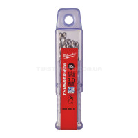 Свердло по металу THUNDERWEB HSS-G MILWAUKEE DIN338, діаметр 3,0 x 61 мм, (10шт) MILWAUKEE ACC 4932352381 Свердло по металу THUNDERWEB HSS-G MILWAUKEE DIN338, діаметр 3,0 x 61 мм, (10шт) MILWAUKEE ACC 4932352381