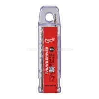 Свердло по металу THUNDERWEB HSS-G DIN338, Ø2,4x57x30 мм (10 шт) MILWAUKEE 4932430569 Свердло по металу THUNDERWEB HSS-G DIN338, Ø2,4x57x30 мм (10 шт) MILWAUKEE 4932430569