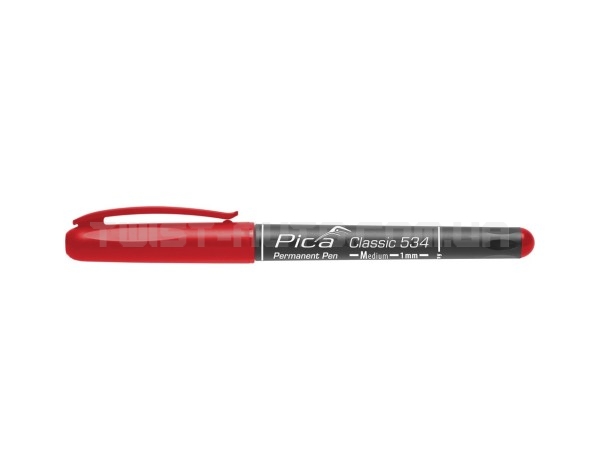 Маркер перманентний Pica Classic 534/40 Permanent Pen Medium, тонкий червоний