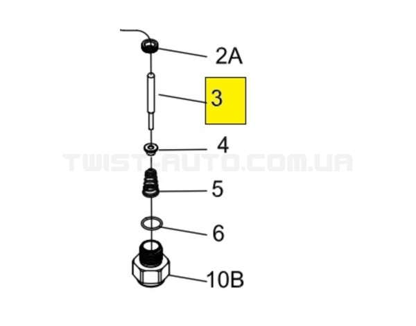 Плунжер клапана дроселя для 338хх-180 KING TONY 33812-A03