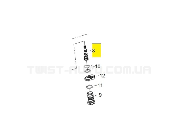 Пружина клапана дроселя KING TONY 33481-A08