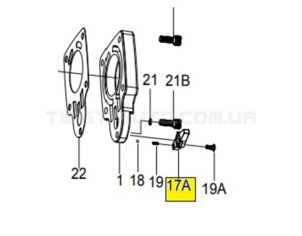 Ручка реверсного перемикання для 33841-ххх KING TONY 33841-A17A