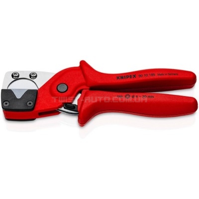 Труборез-ножницы для многослойных и пневматических шлангов, рез: Ø 4 - 20 мм, L-185 мм, пластиковые KNIPEX 90 10 185