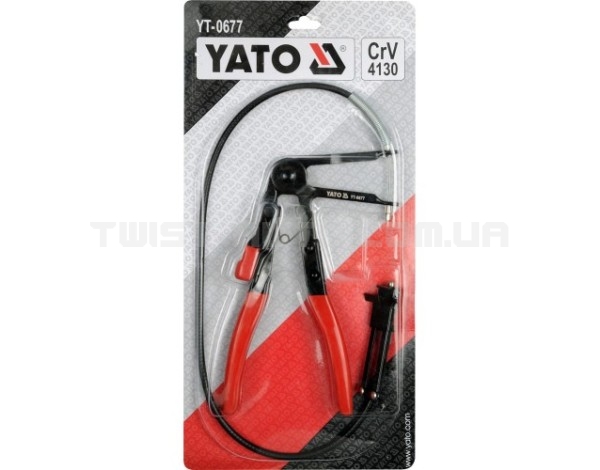Затискач гнучкий з тросом для пружинних хомутів шлангів YATO YT-0677