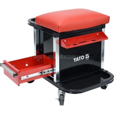Табурет для мастера с двумя выдвижными ящиками YATO YT-08790 - YT-08790
