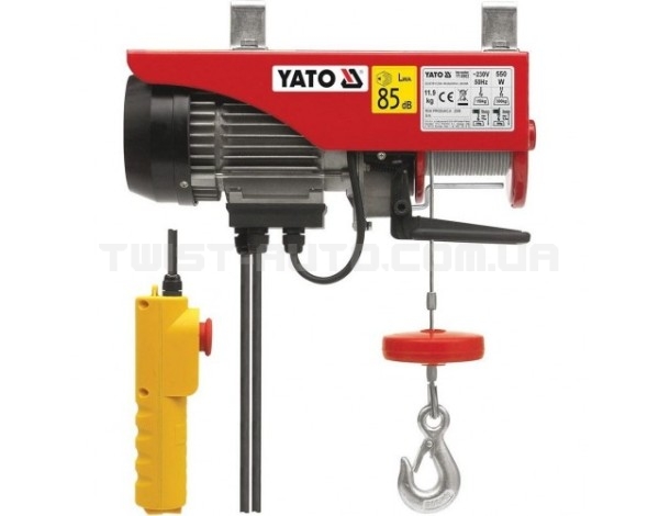 Таль електрична, 550 w, трос, вантажопід.: 150/300кг, довжина троса: 11м YATO YT-5902