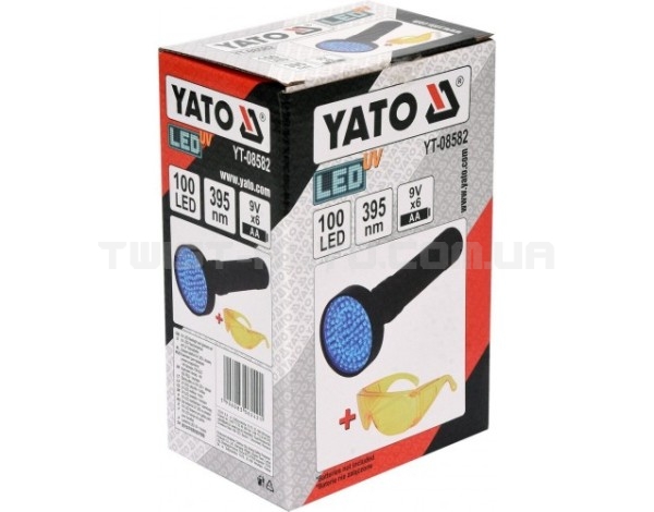 Ультрафіолетовий ліхтар + окуляри для визначення витоку фреону YATO YT-08582