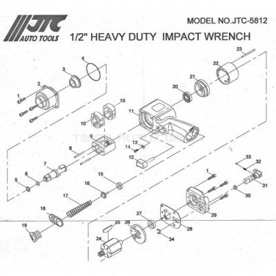 Утримувач кнопки для гайковерта 5812 JTC 5812-13 JTC