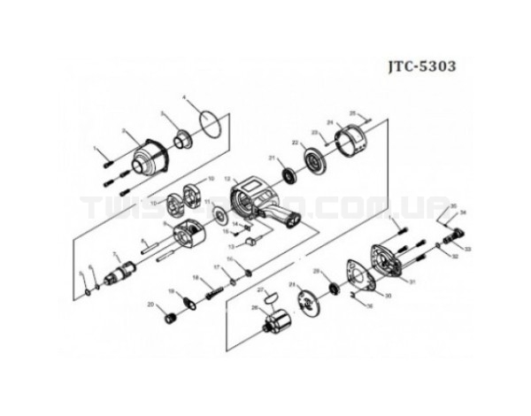 Штифт-ремкомплект для пневматичного гайковерта 5303 JTC (5303-23 ​​JTC) - 5303-23 ​​JTC