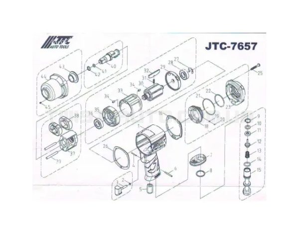 Передня кришка-ремкомплект для гайковерта 7657 JTC 7657-44 JTC