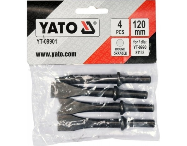 Набір зубил для пневмомолотка 4 од. YATO YT-09901