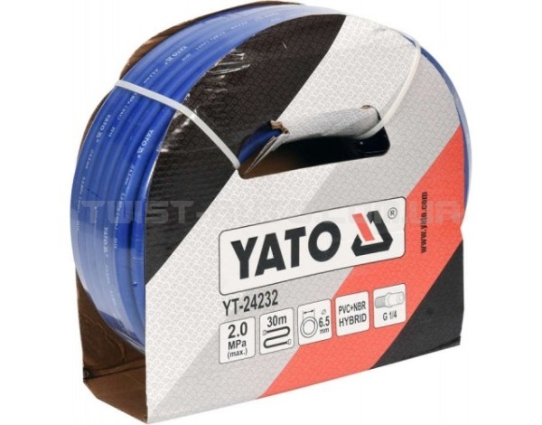 Гібридний шланг для стисненого повітря 30 метрів, Ø-6,5 мм (20BAR) YATO YT-24232