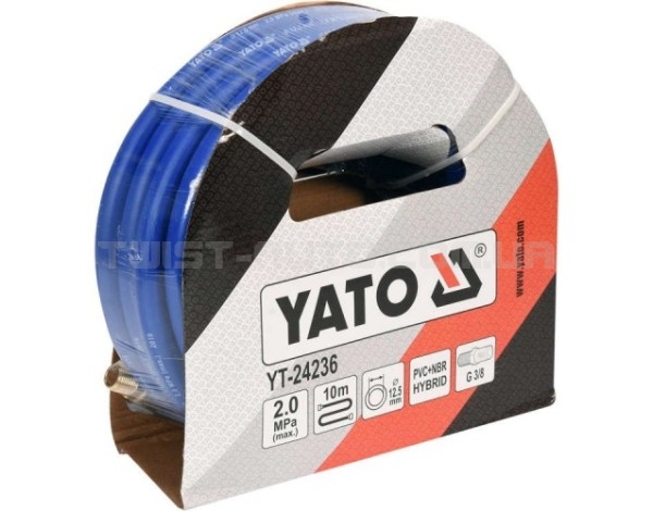 Гибридный шланг для сжатого воздуха 10 метров, Ø-12,5 мм (20BAR) YATO YT-24236