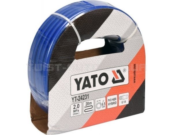 Гібридний шланг для стисненого повітря 20 метрів Ø-6,5 мм (20BAR) YATO YT-24231