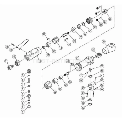 Наконечник храповика для трещотки 3930 JTC 3930-35 JTC