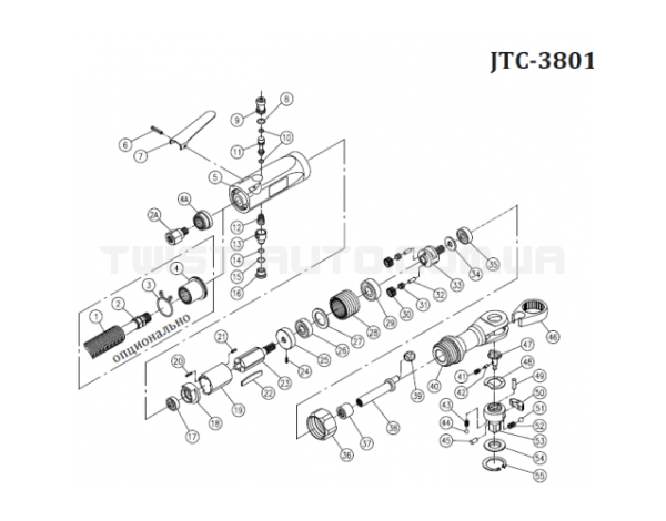 Опорная пластина передняя для пневмотрещотки 1/2" (3801 JTC) 3801-25 JTC