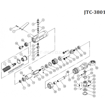 Опорна пластина задня-ремкомплект для пневмотріскачки 1/2" (3801 JTC) 3801-18 JTC