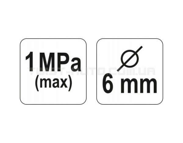 Наконечник насоса, матеріал: латунь, діаметр: 6 мм., тиск: 1 mpa