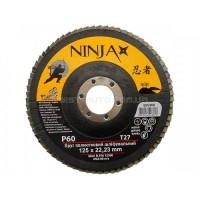 Круг лепестковый зачистной NINJA, P 60, 125 х 22,2 мм Т27// 65V506 VIROK - 65V506