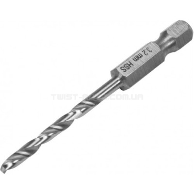 Свердло для нержавіючої легованої сталі HSS6542, Ø=4.2мм, HEX-1/4", l=75/43мм, YATO Свердло для нержавіючої легованої сталі HSS6542, Ø=4.2мм, HEX-1/4", l=75/43мм, YATO
