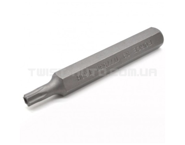 Біта Torx з отвором TH25 мм L=75 мм D-10мм FORCE 1777525