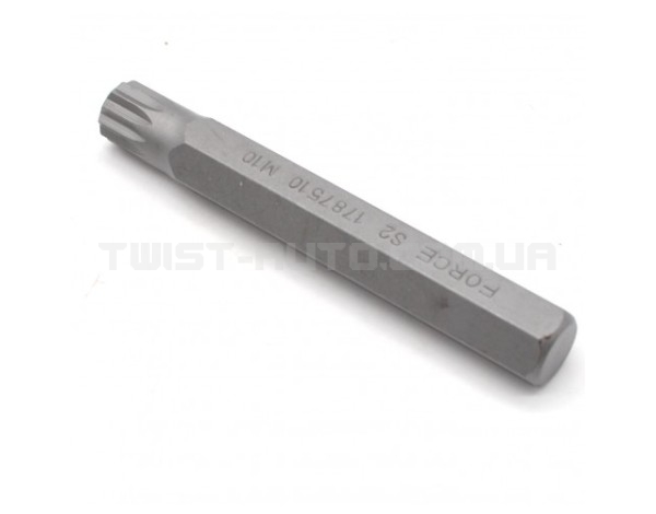 Біта 10 мм Spline M10 L=75 мм FORCE 1787510 Біта 10 мм Spline M10 L=75 мм FORCE 1787510