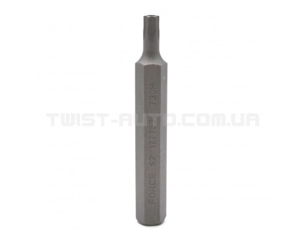 Біта 10 мм Torx з отвором T27H L=75 мм FORCE 1777527