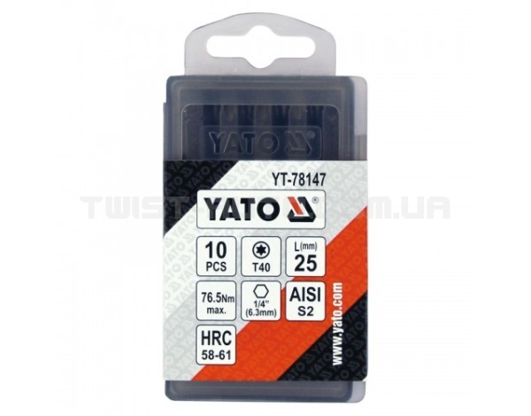 Набір біт TORX 1/4" Т10 L=25 мм 10 предметів