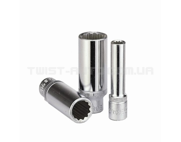 Головка 1/4" дванадцятигранна глибока 13 мм, L=50 мм FORCE 5295013