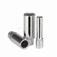 Головка 1/4"  двенадцатигранная глубокая 9 мм, L=50 мм  FORCE 5295009